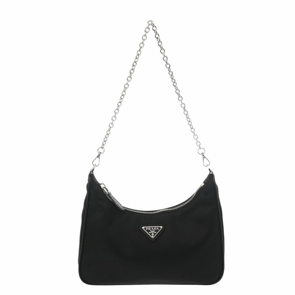 PRADA Re Edition Re Black Leather Shoulder Bag